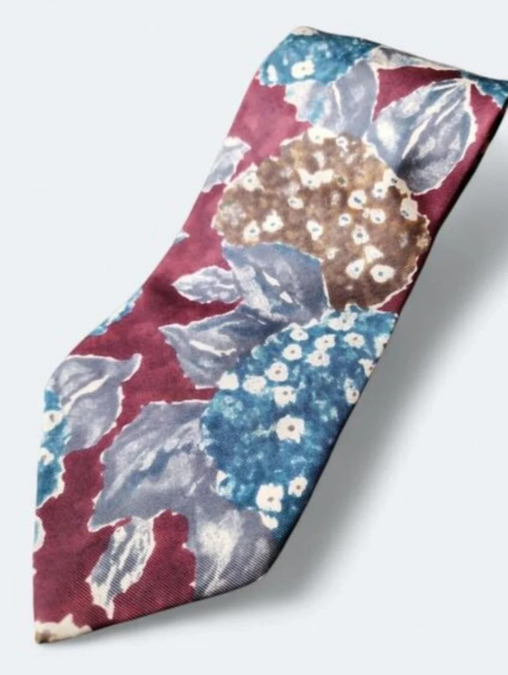 HALSTON III | Italy Silk Floral Hydrangea Designer‎ Tie Made Italy |  58